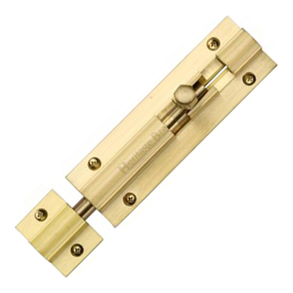 C1582 4-SB • 102 x 032mm • Satin Brass • Heritage Brass Straight Barrel Bolt